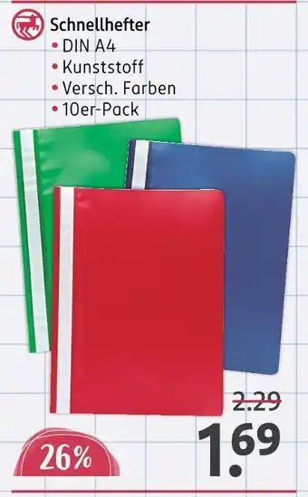 Rossmann Schnellhefter Angebot
