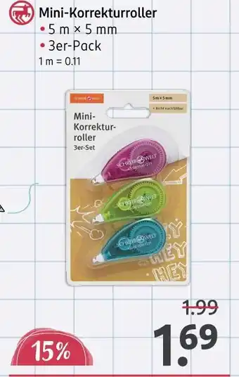 Rossmann Schreibwelt mini-korrekturroller Angebot