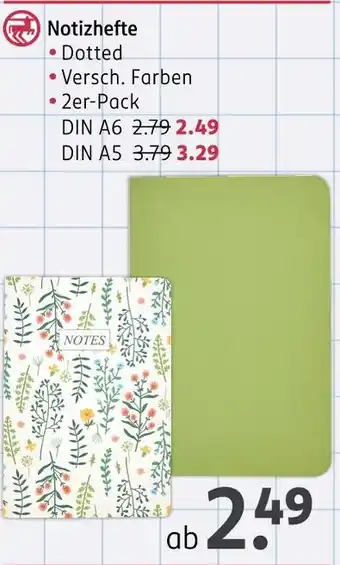 Rossmann Notizhefte Angebot