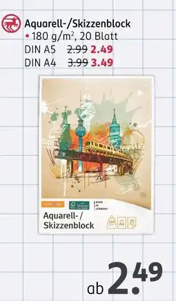 Rossmann Aquarell-/skizzenblock Angebot