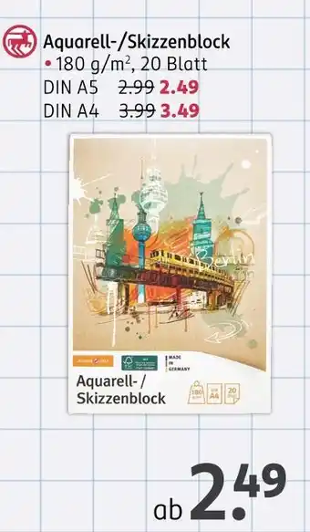 Rossmann Aquarell-/skizzenblock Angebot