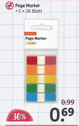 Rossmann Schreibwelt page marker Angebot