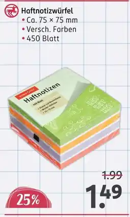Rossmann Haftnotizwürfel Angebot