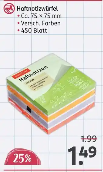 Rossmann Haftnotizwürfel Angebot