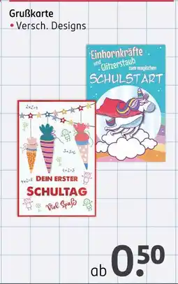 Rossmann Grußkarte Angebot