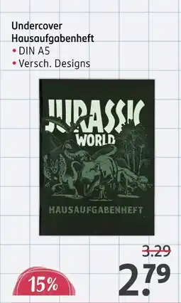 Rossmann Undercover hausaufgabenheft Angebot