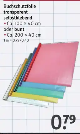 Rossmann Buchschutzfolie transparent selbstklebend Angebot