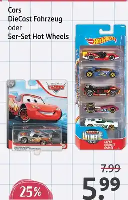 Rossmann Cars diecast fahrzeug oder 5er-set hot wheels Angebot