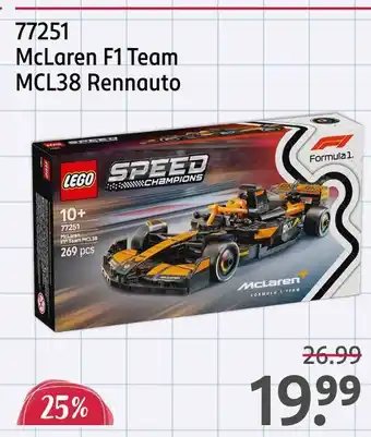 Rossmann Lego speed champions mclaren f1 team mcl38 rennauto Angebot
