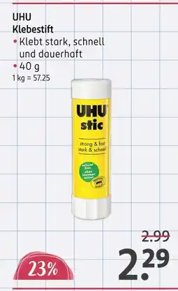 Rossmann Uhu klebestift Angebot