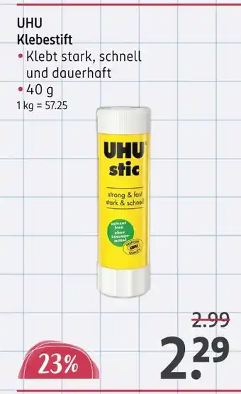 Rossmann Uhu klebestift Angebot
