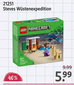 Rossmann Lego minecraft steves wüstenexpedition Angebot