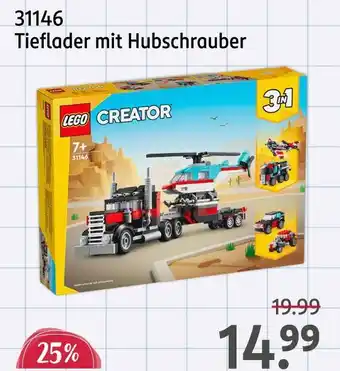 Rossmann Lego creator 31146 tieflader mit hubschrauber Angebot