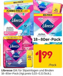 Rusta Libresse slipeinlagen und binden Angebot