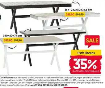Rusta Tisch florens Angebot