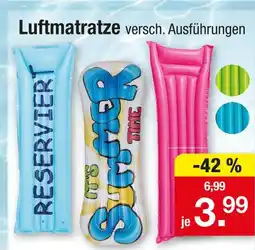 Zimmermann Luftmatratze Angebot
