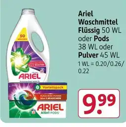Rossmann Ariel waschmittel flüssig Angebot