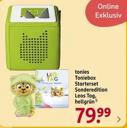 Rossmann Tonies toniebox starterset sonderedition leos tag hellgrün Angebot