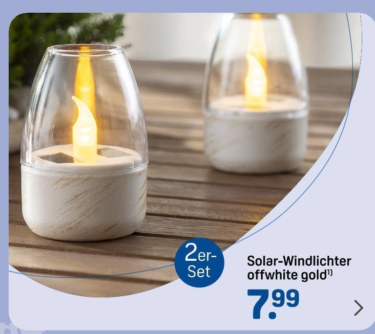 Ideenwelt solar-windlichter offwhite gold Angebot bei Rossmann