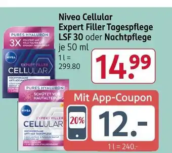 Rossmann Nivea cellular expert filler tagespflege lsf 30 Angebot
