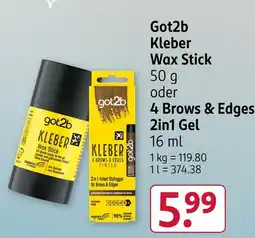 Rossmann Got2b kleber wax stick Angebot