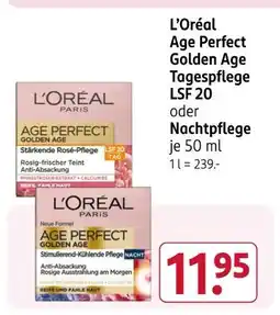 Rossmann L'oréal age perfect golden age tagespflege lsf 20 Angebot