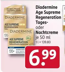 Rossmann Diadermine age supreme regeneration tagescreme Angebot