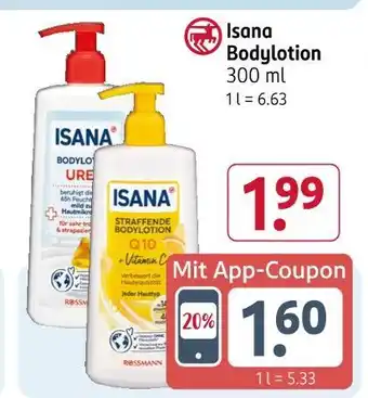 Rossmann Isana bodylotion urea Angebot