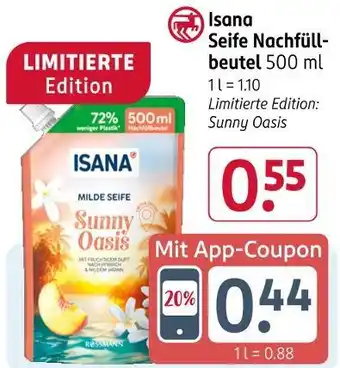 Rossmann Isana seife nachfüllbeutel Angebot