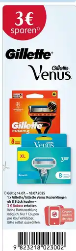 Rossmann Gillette 1 x gillette/gillette venus rasierklingen Angebot