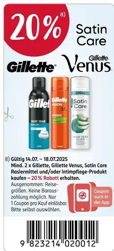 Rossmann Gillette shave foam Angebot