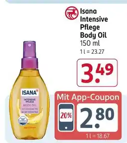 Rossmann Isana intensive pflege body oil Angebot