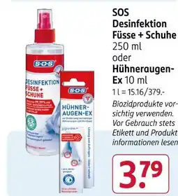 Rossmann Sos desinfektion füße + schuhe Angebot