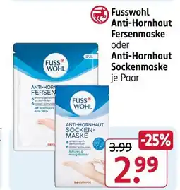 Rossmann Fusswohl anti-hornhaut fersenmaske Angebot