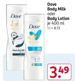 Rossmann Dove body milk Angebot