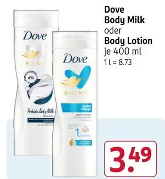 Rossmann Dove body milk Angebot