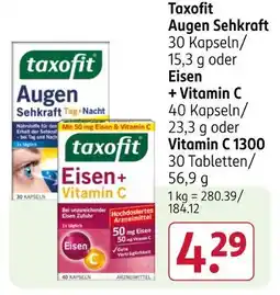 Rossmann Taxofit augen sehkraft Angebot