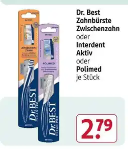 Rossmann Dr. best zahnbürste zwischenzahn, interdent aktiv oder polimed Angebot