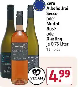 Rossmann Zero alkoholfrei secco Angebot