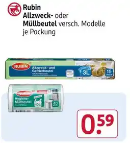 Rossmann Rubin allzweck- und gefrierbeutel Angebot