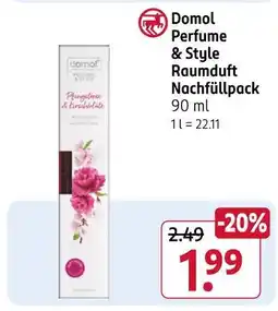 Rossmann Domol perfume & style raumduft nachfüllpack Angebot