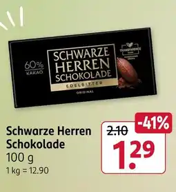 Rossmann Schwarze herren schokolade Angebot