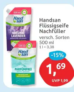Budni Handsan flüssigseife nachfüller natural lavender Angebot