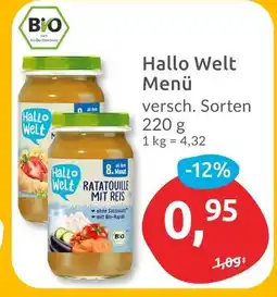 Budni Bio hallo welt menü Angebot