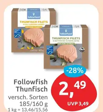Budni Followfood thunfisch filets Angebot