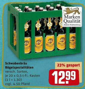 REWE Schwabenbräu bügelspezialitäten Angebot