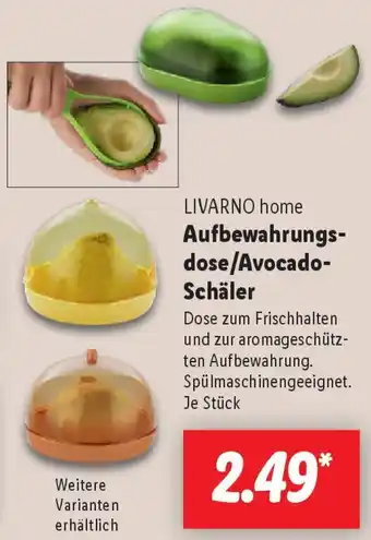 Lidl LIVARNO home Aufbewahrungsdose/Avocado Schäler Angebot