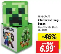 Lidl MINECRAFT 2 Aufbewahrungsboxen Angebot