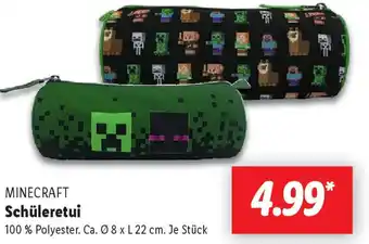 Lidl MINECRAFT Schüleretui Angebot