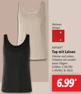 Lidl esmara Top mit Leinen Angebot